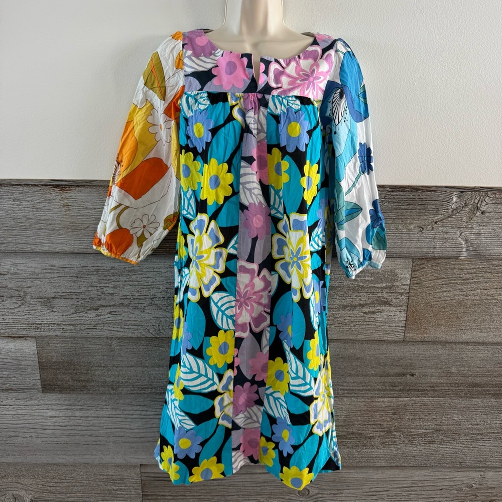 Anthropologie Le Shack Mod Retro Hippie shift dress Size 8